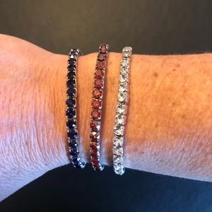 Set of 3 gemstone bracelets